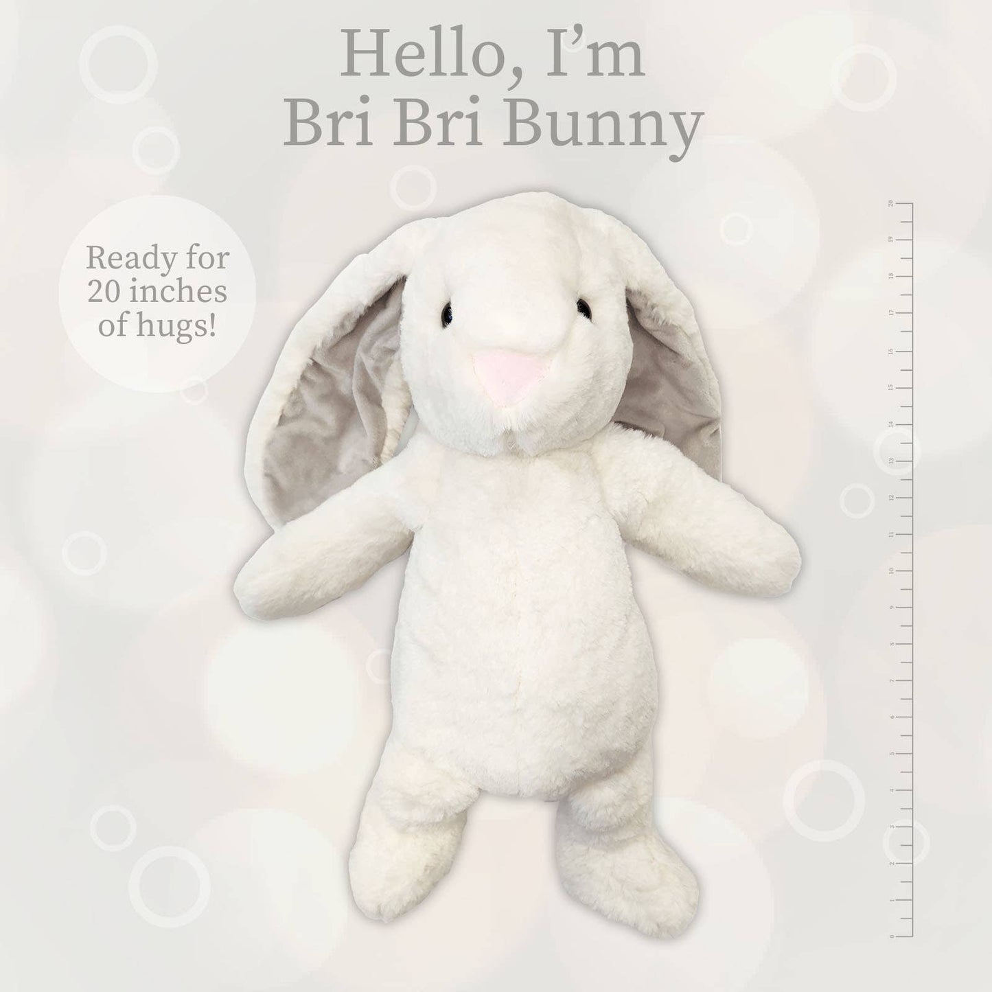 Plush Cream Bunny - 20 inch