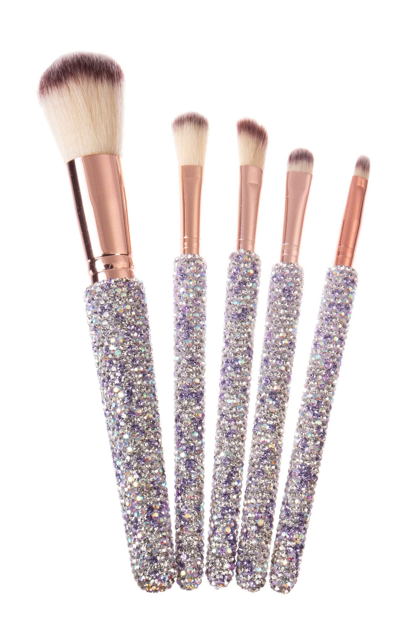 5PCS Ceramic Rhinestone Make Up Brush Set CR0016: Gold