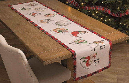 12 Days of Christmas Chambray Table Runner