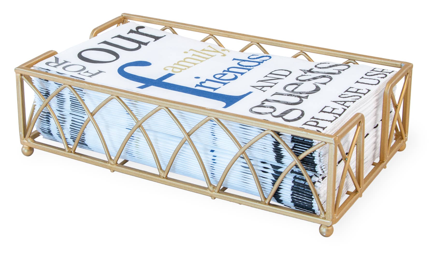 Paper Guest Towel Metal Caddy Arch Matte Gold - Thumbnail 4