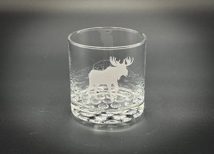 Adirondack Etching LLC - Vaso rocks Moose Solid de 10.25 oz con perilla