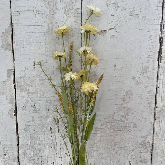 24in Ivory Wildflower Spray Faux Flowers