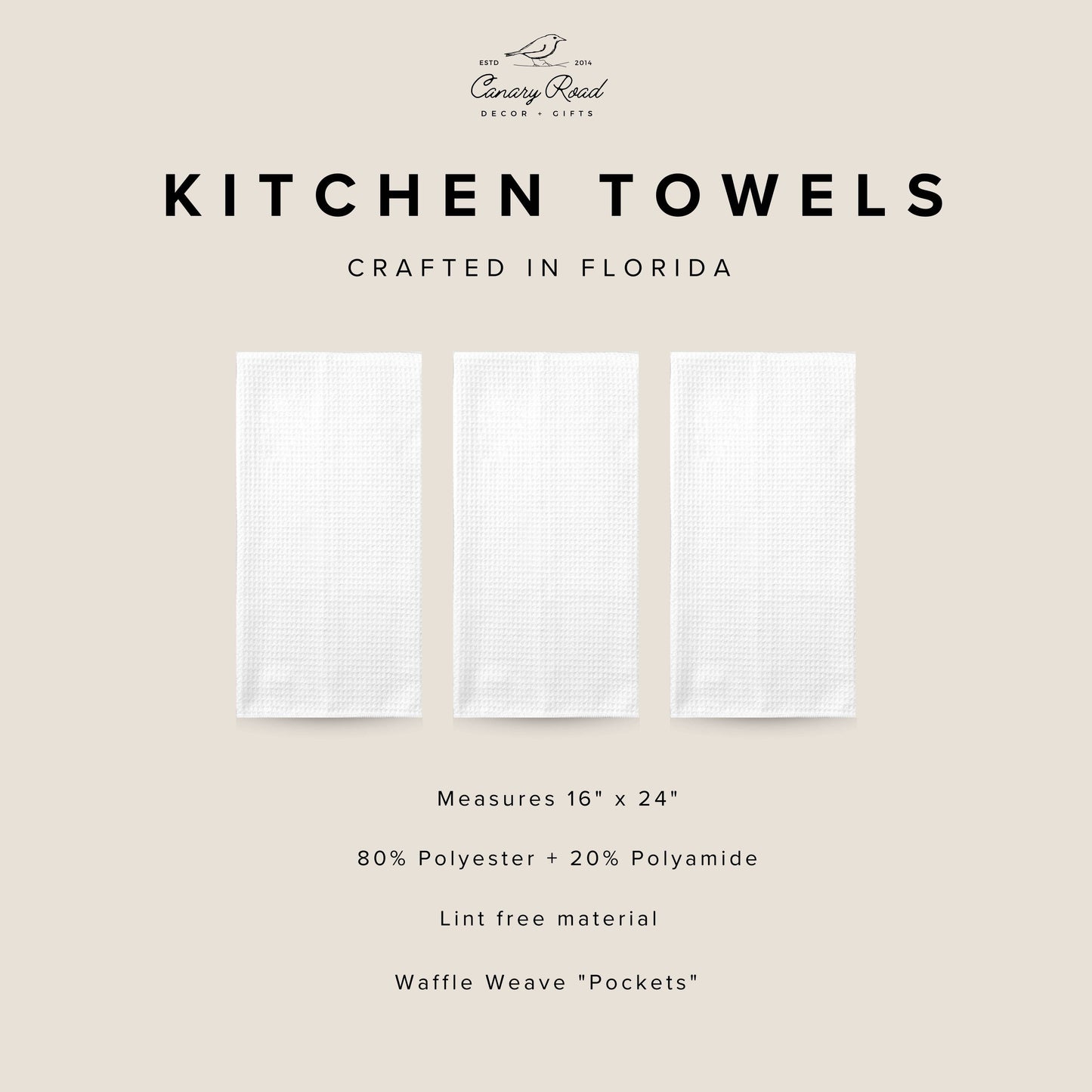 Retro Western Cactus  Kitchen Towel