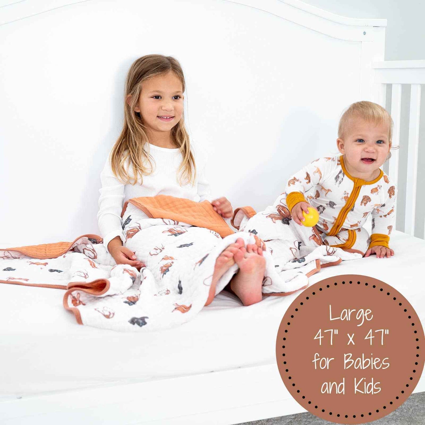 LollyBanks - Life Is Better In Boots Western Baby Toddler Muslin Blanket