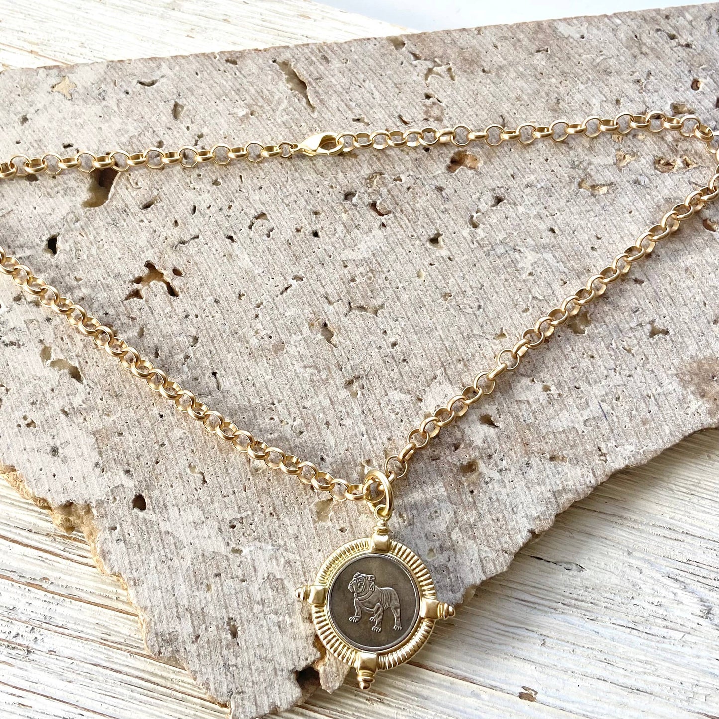 Bulldog jewelry coin necklace Atlanta butler  Mississippi