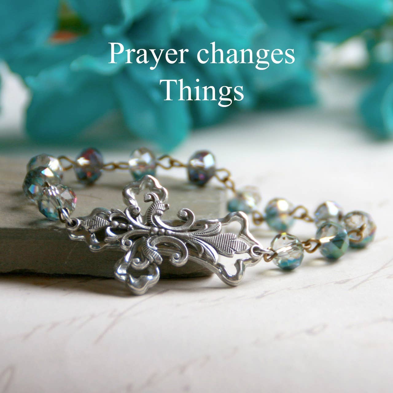 Prayer Changes Things Stunning Filagree Bracelet