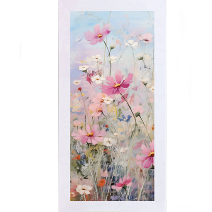 Spring Wildflower Framed Art Summer Pink Floral