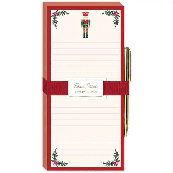Magnetic List Pad with Pen Vintage Nutcracker
