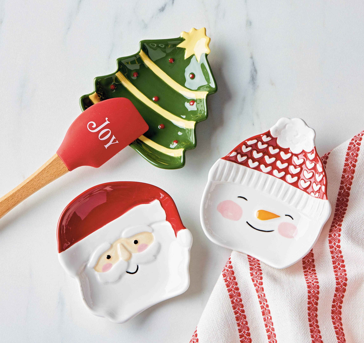 Christmas Holiday Cheer Spoon Rest Assortment Of 15 Cdu
