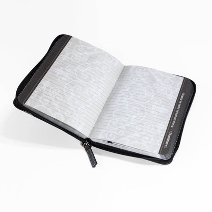 Divinity Boutique - Divine Details: Zippered Journal Black And Silver Trust