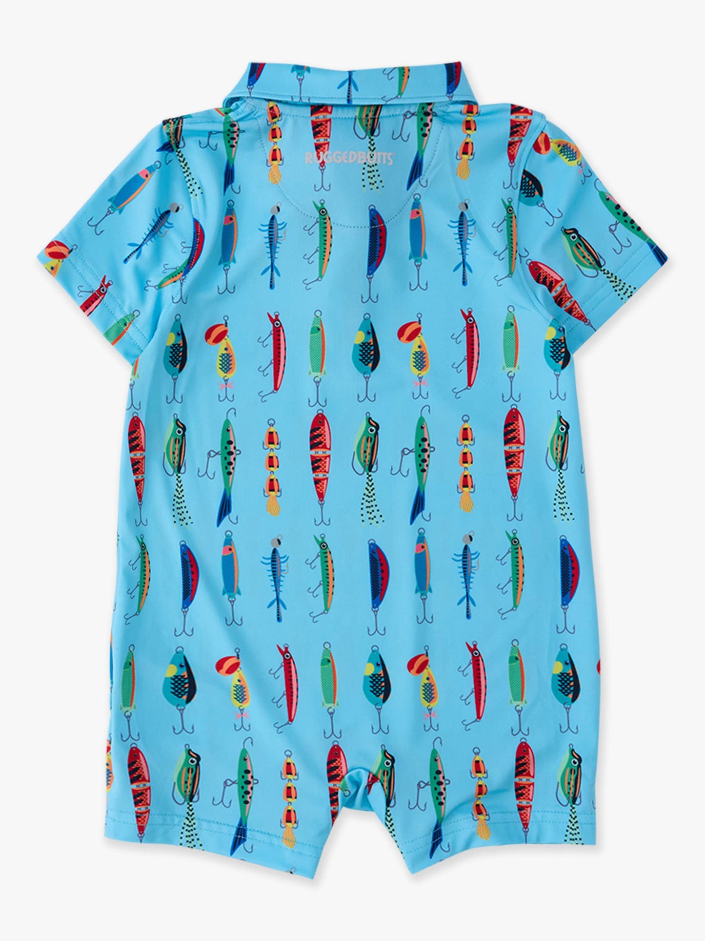 Baby Boys Gone Fishin Performance Polo Romper
