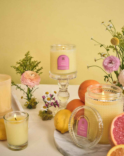 Citrus Blooms - Textured Glass Candle - 11 EA