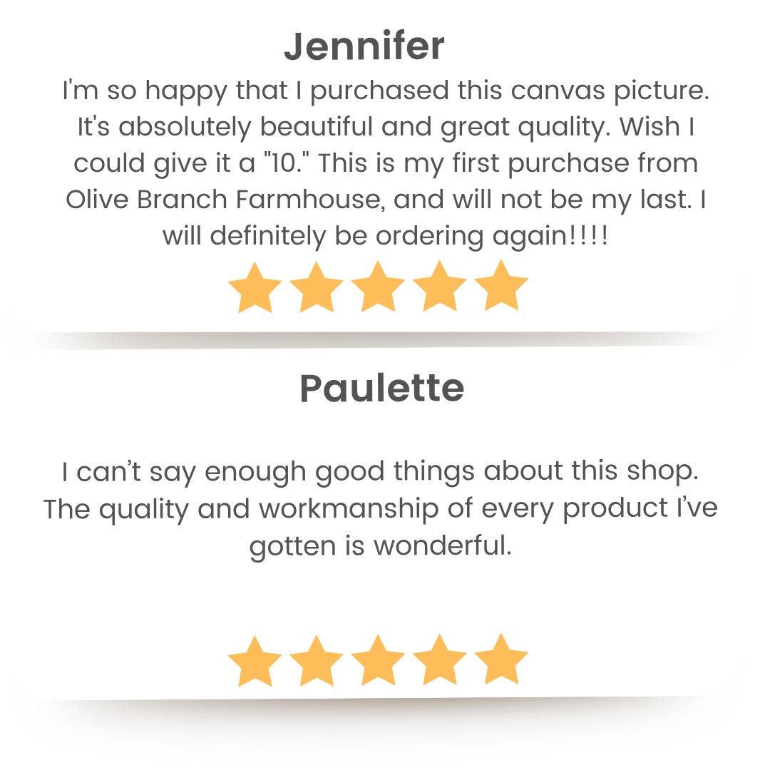 Cuadro sobre lienzo con paisaje invernal de Olive Branch Farmhouse - Isaías 40:8, regalos cristianos.