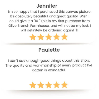 Cuadro sobre lienzo con paisaje invernal de Olive Branch Farmhouse - Isaías 40:8, regalos cristianos.