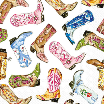 Paper Cocktail Napkins Pack of 20 Boot Scootin Rosanne Beck