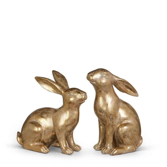 9'Handcrafted Gold Bunny Figurine Sold Separately