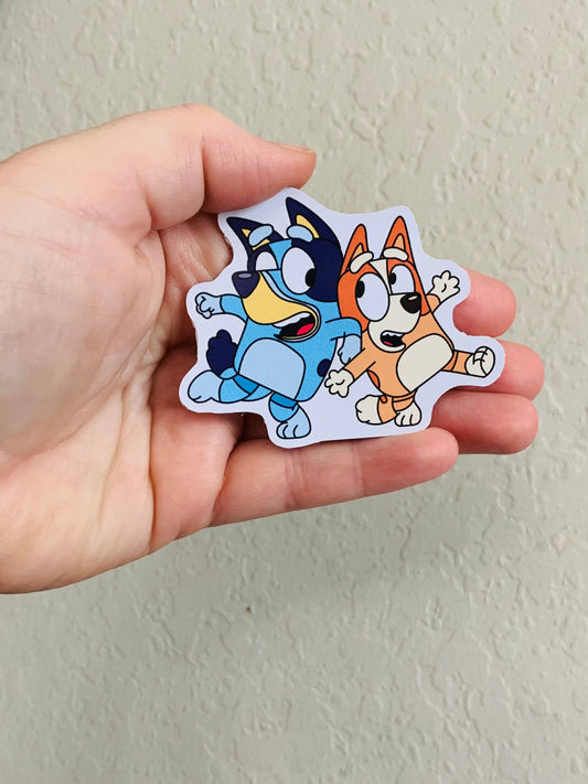 Oily Graphic Creations - Heeler Sisters- Bluey Stickers/Magnet