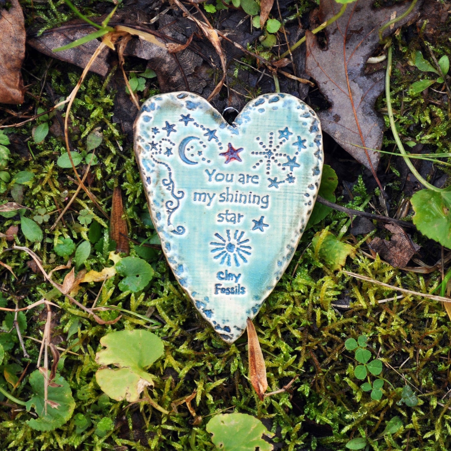 Shining Star , pottery ornament, USA, gift, handmade