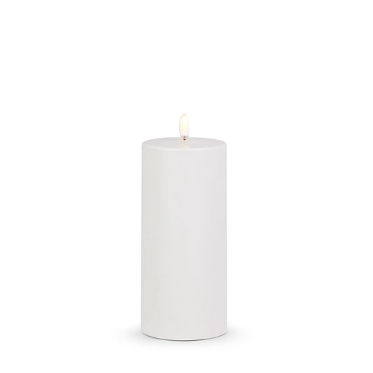 3" X 7" Outdoor White Pillar Candle