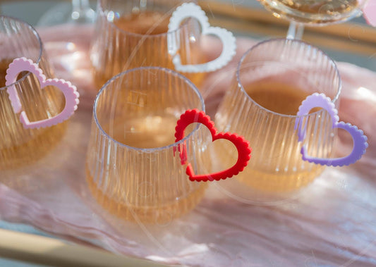 Retro Heart Drink Tags- Valentines drink tags