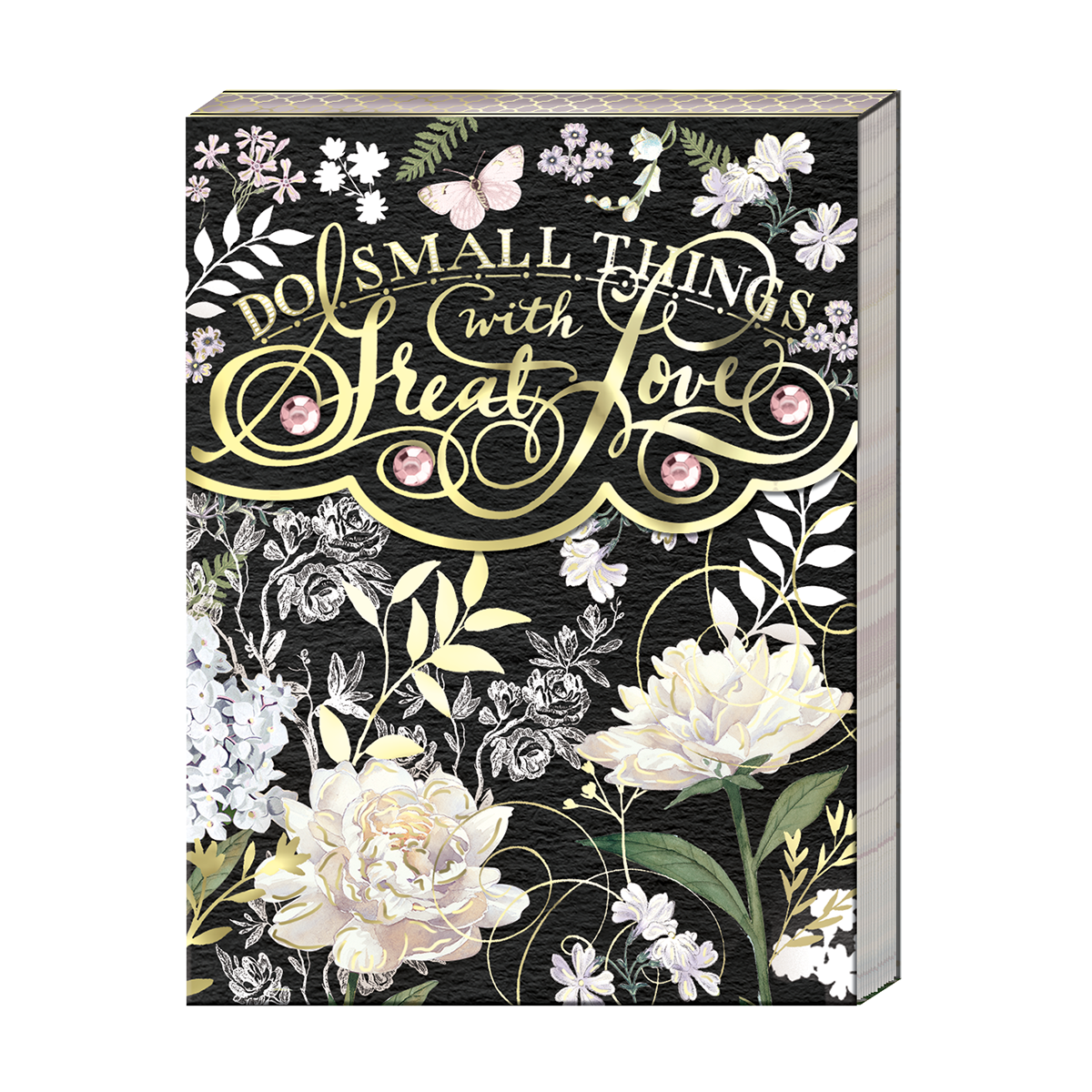 Pocket Notepad-Black Floral