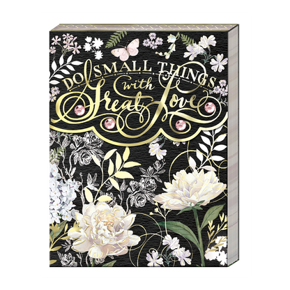 Pocket Notepad-Black Floral