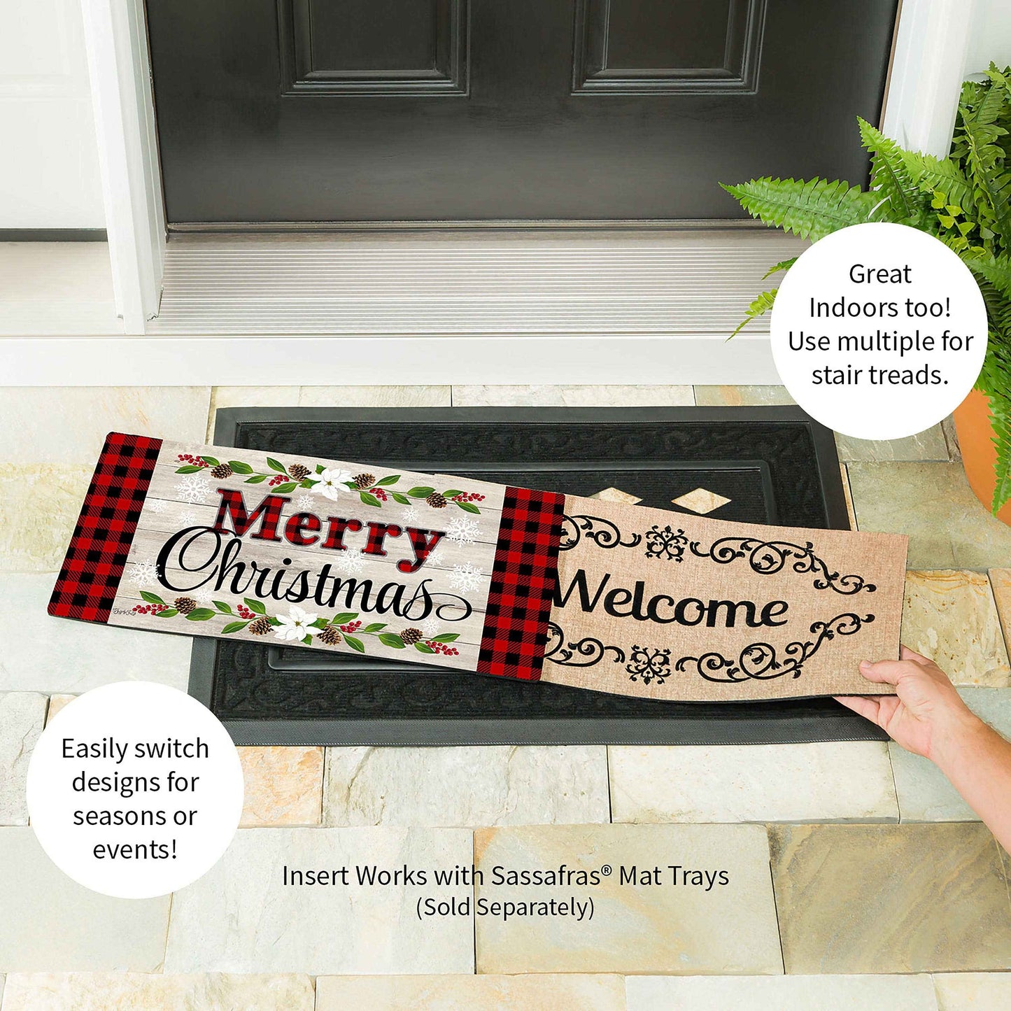 Christmas Sentiments Sassafras Switch Mat