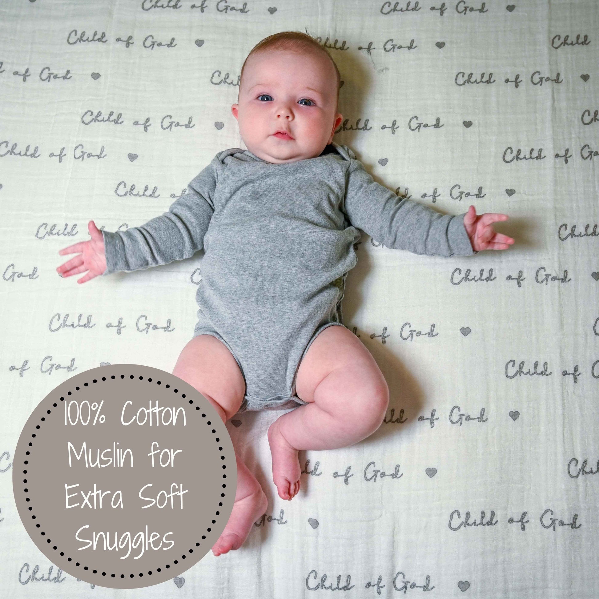 LollyBanks - Child of God Baby Muslin Swaddle Blanket