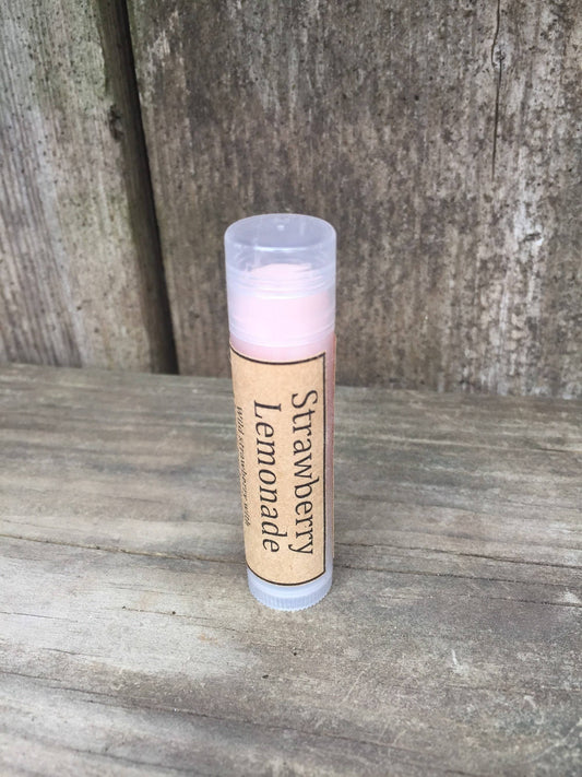 Bálsamo labial natural de limonada de fresa