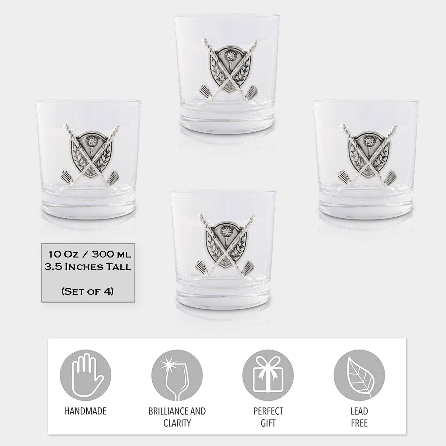 Golf Bar Glasses Set of 4