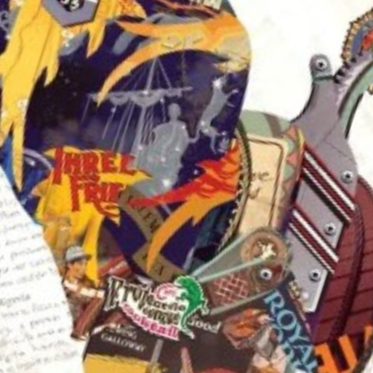 Arte de collage 3D | Bota y espuela (81 cm x 61 cm)