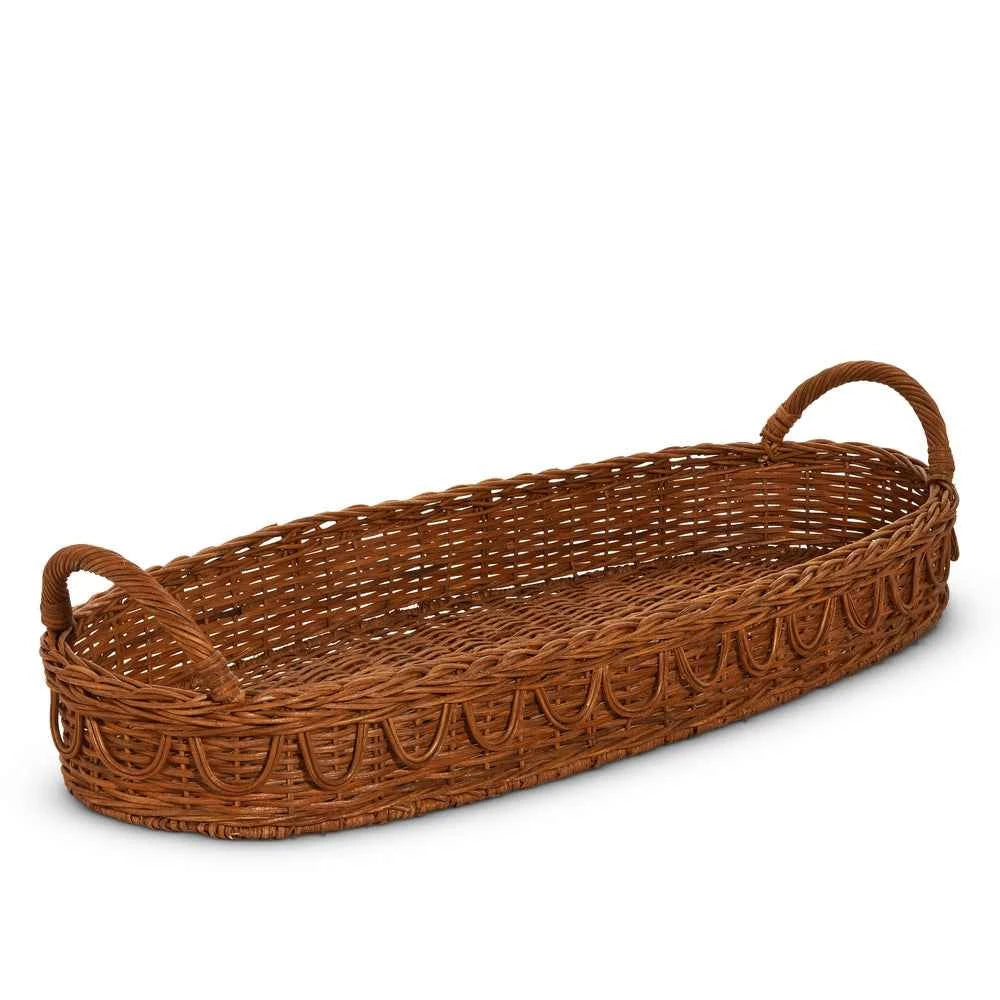 32" Oval Woven Tray