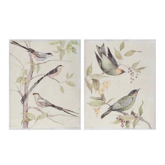 18" Feathered Perch Print - assorted