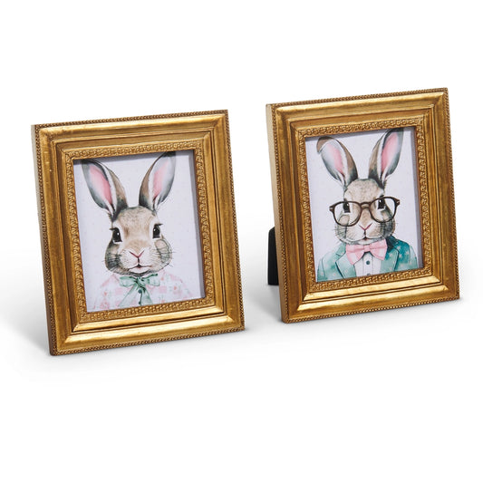 6" Dapper Bunnies Framed Art - sold separately