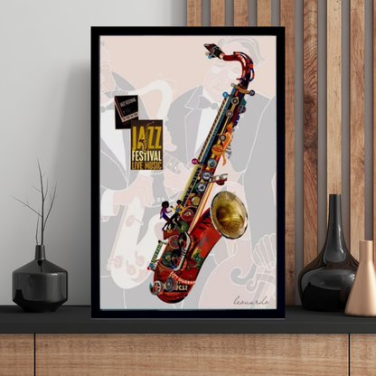 3D Collage Art | Saxophone - All That Jazz (36"x28")