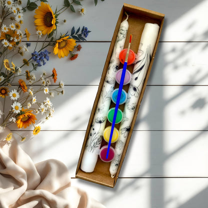 Paint your own Wildflower Candlesticks Gift Set