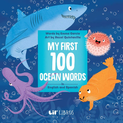 My First 100 Ocean Words in English and Spanish- Lil' Libros