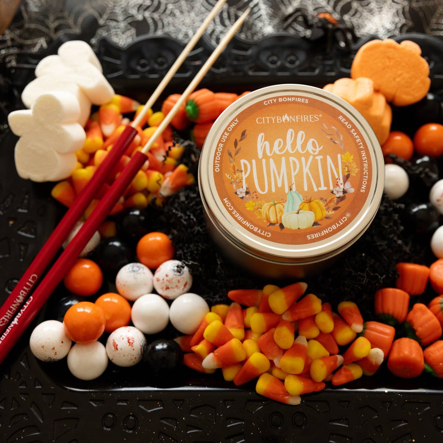 Fall “Hello Pumpkin”  Portable Fire Pit