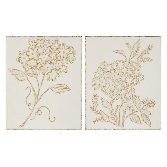 Hydrangea Stem Stamped Metal Wall Art - sold separately