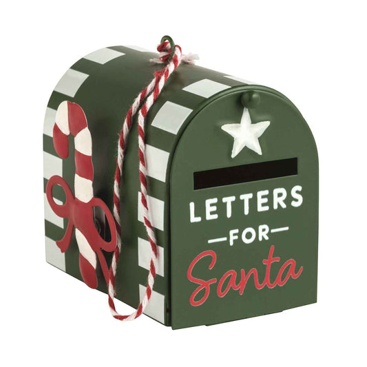 Green Tin Letters for Santa Mailbox Ornament