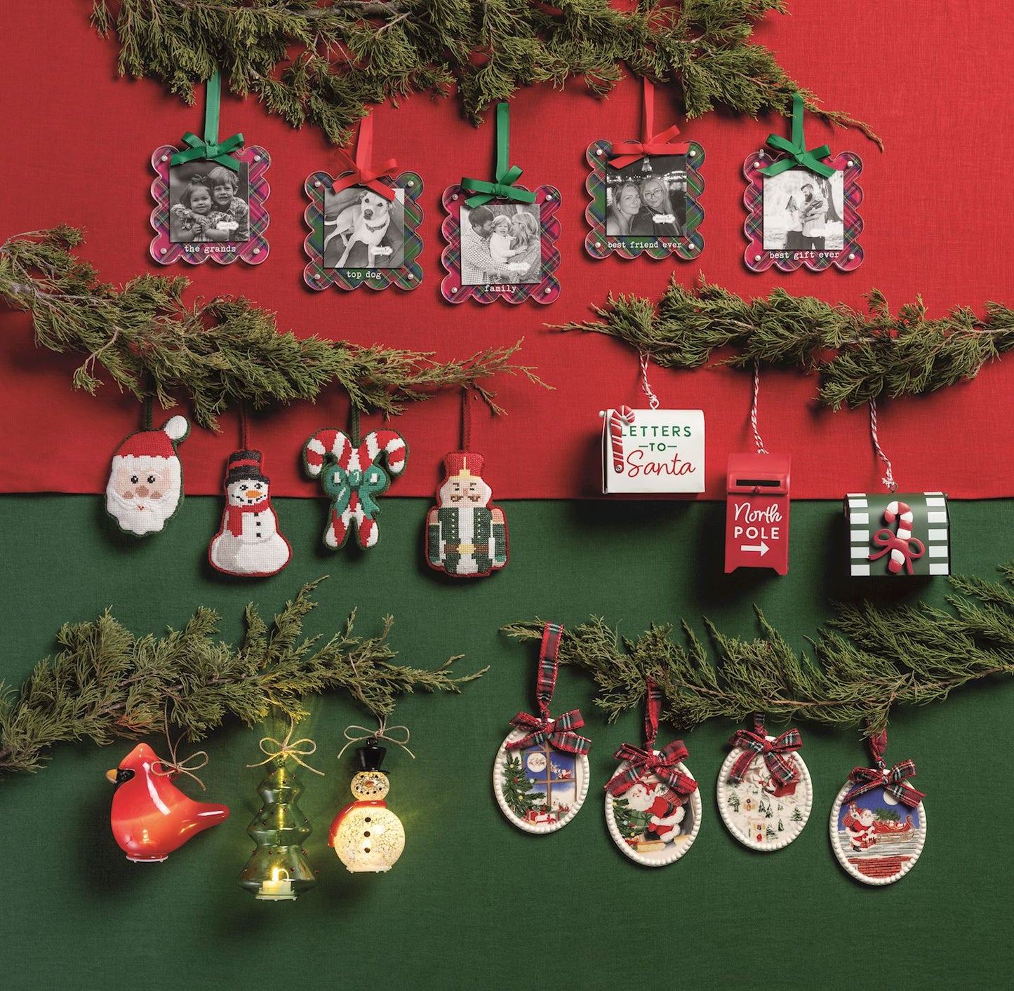 Family Tartan Photo Ornament, view 2