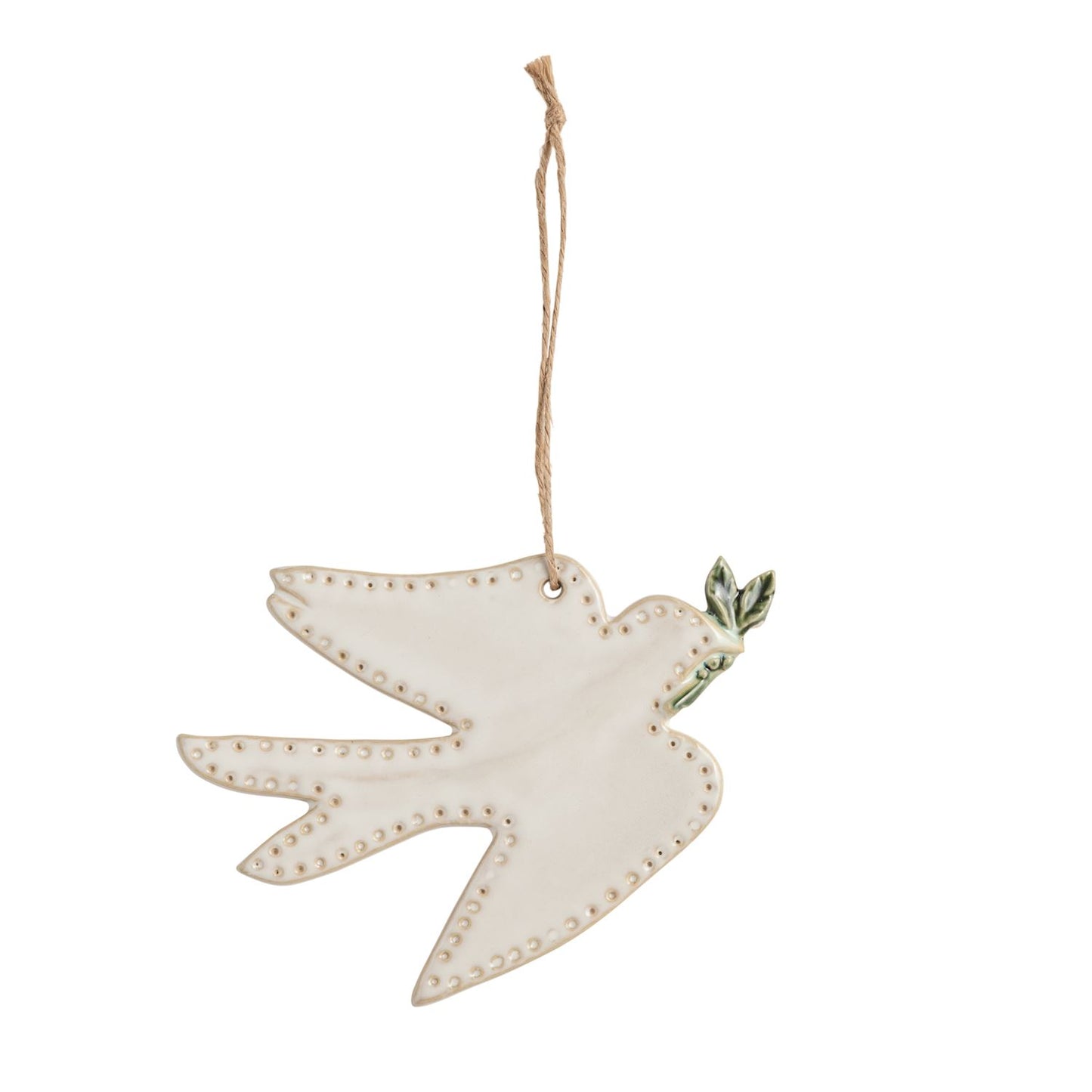 Turtle Dove Ceramic Ornament, view 2