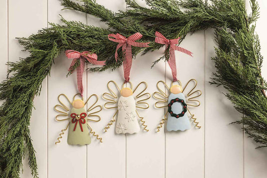 Green Tin Angel Ornament