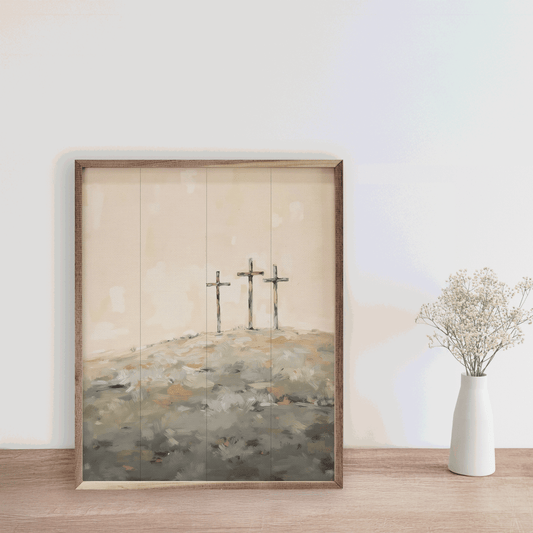 Three Crosses On Hill