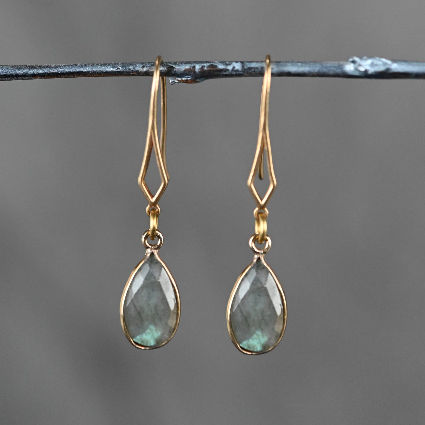 Diamond Hook w/ Semi Precious Tear Drop