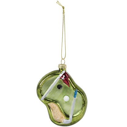 Putting Green Glass Xmas Orn
