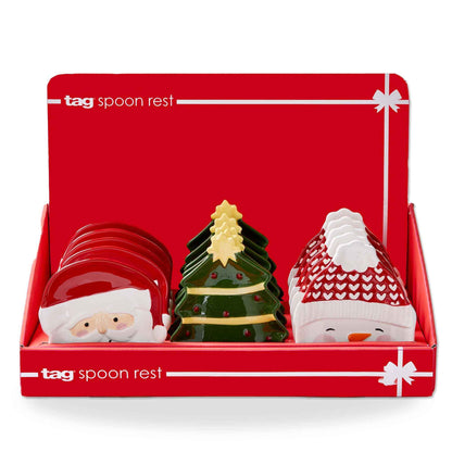 Christmas Holiday Cheer Spoon Rest Assortment Of 15 Cdu