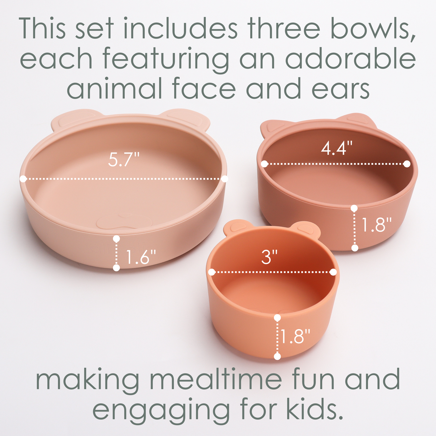 (3pc) Stackable Snack Bowl Set (Terracotta-Blush)