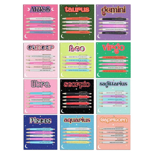 FUN CLUB - Taurus Pen Set (astrology, zodiac, funny, spring, easter)