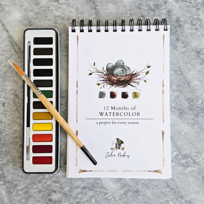 Watercolor Workbook, Spiral Bound 12 Months of Watercolor